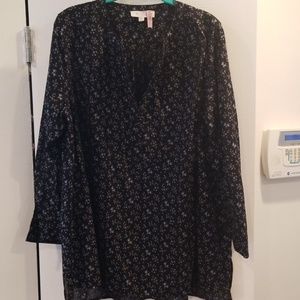 Two Vince Camuto button top print blouse from 1x